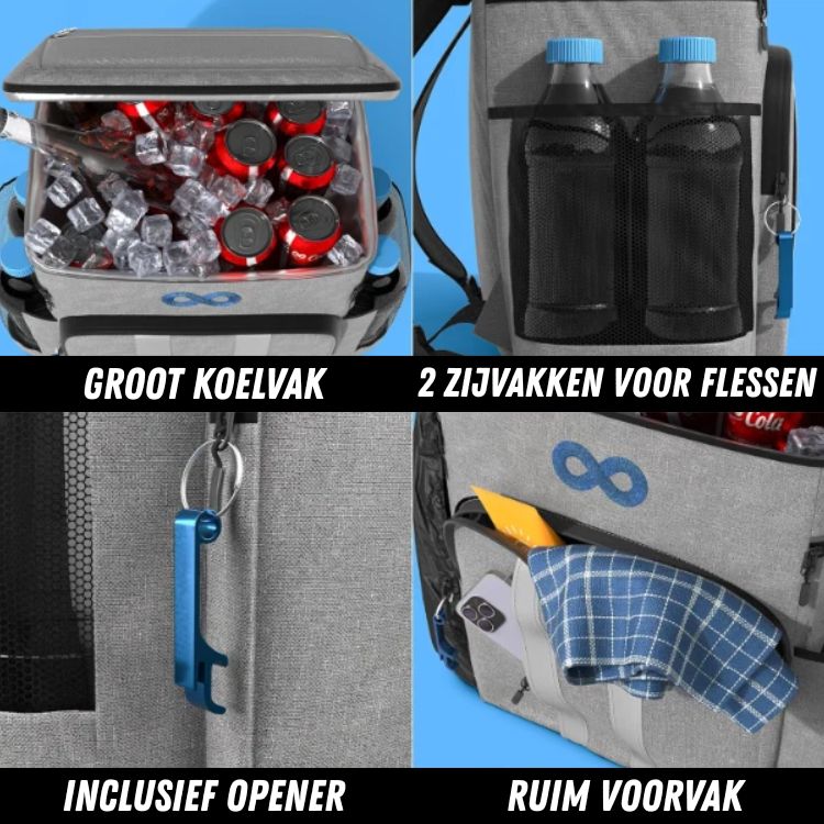 Everlasting Comfort Cooler Backpack Koeltas 34L Waterproof Grijs
