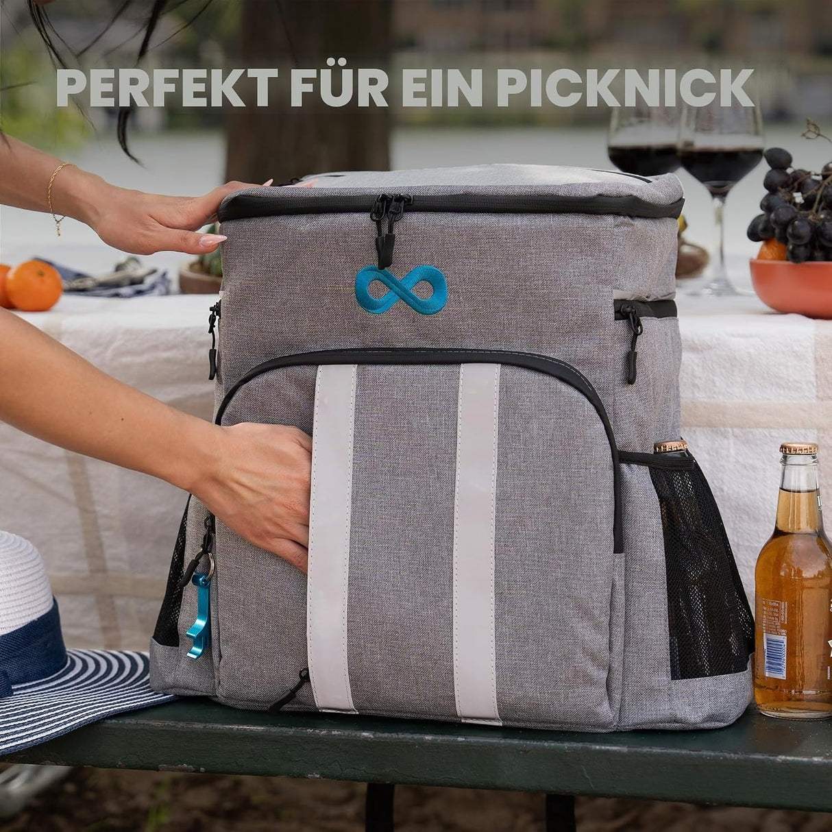 Everlasting Comfort Cooler Backpack Koeltas 34L Waterproof Grijs