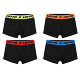 Lotto Boxershorts Heren Zwart 4 Pack