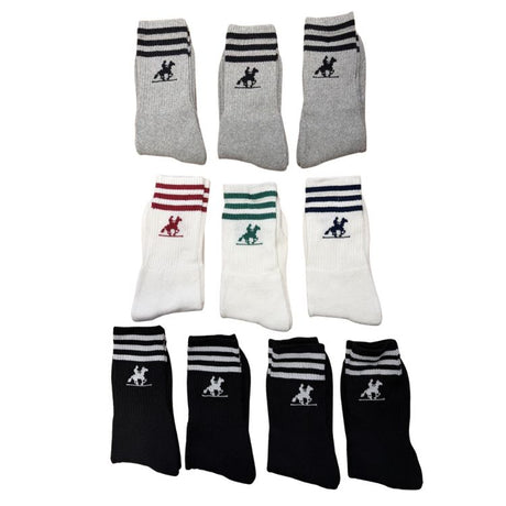U.S. Grand Polo Sokken Heren 10-Pack Mix Zwart Wit Grijs Los Compleet