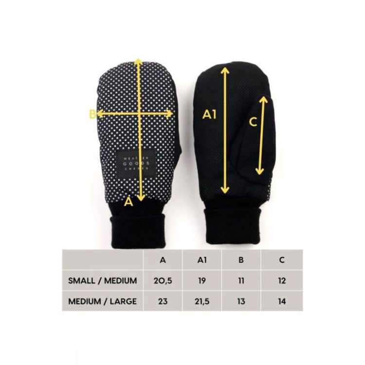 Weather Goods Wanten Reflective Mittens Luna Dots