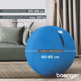 Baenger Fitness Yoga Exercise Ball Gym Bal - incl Wasbare hoes - incl pomp - Rood