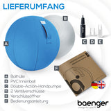 Baenger Fitness Yoga Exercise Ball Gym Bal - incl Wasbare hoes - incl pomp - Rood