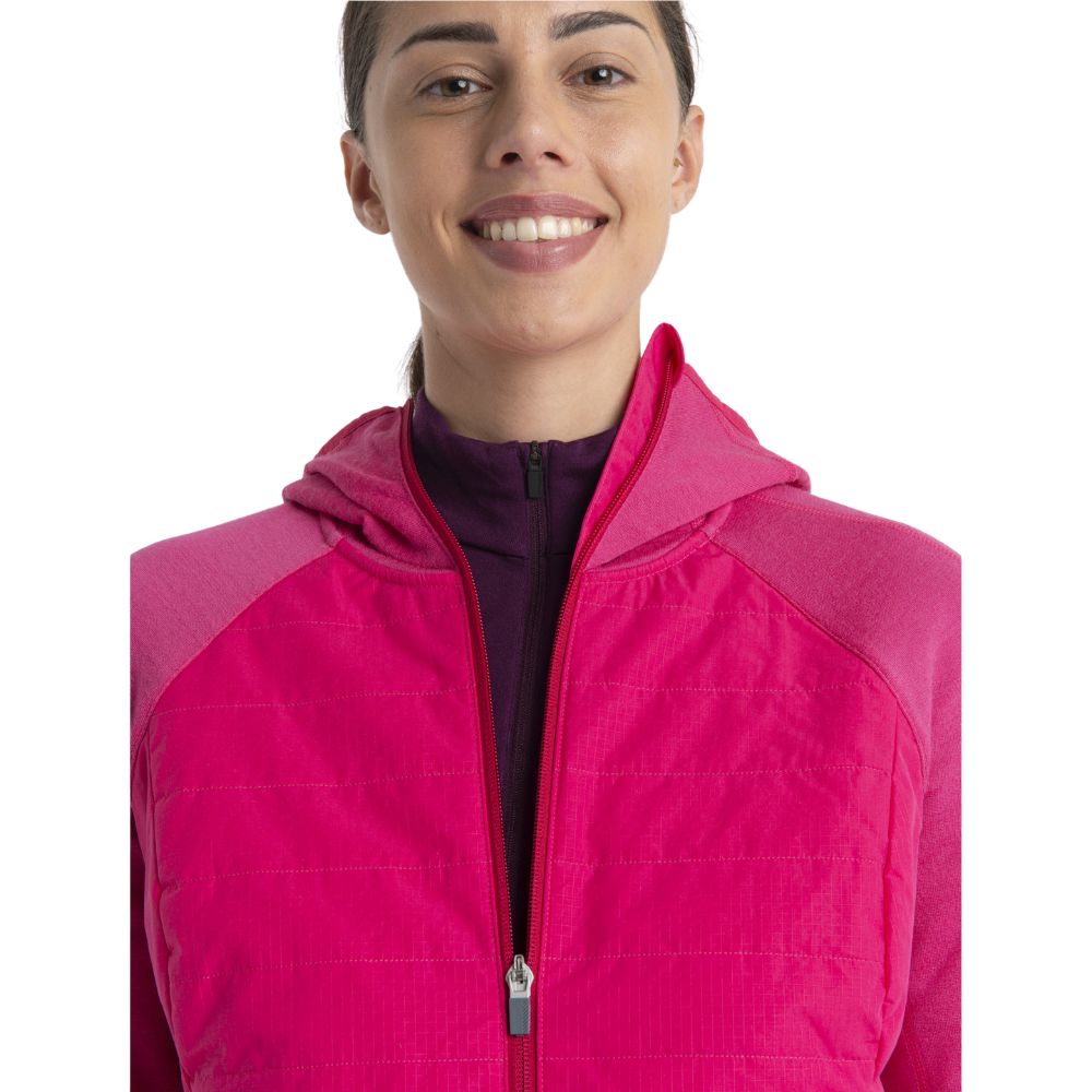 Icebreaker Quantum Hybride Jas dames roze