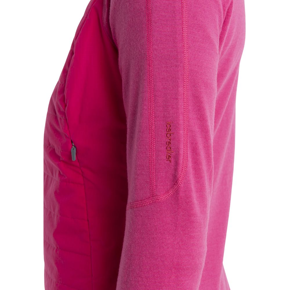 Icebreaker Quantum Hybride Jas dames roze