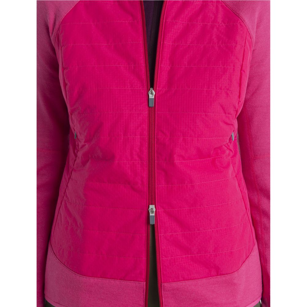 Icebreaker Quantum Hybride Jas dames roze